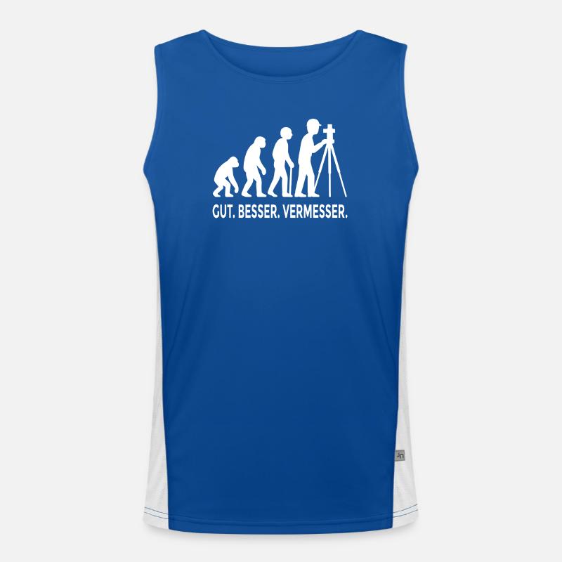 Gut Besser Vermesser Evolution Funktionelles Kontrast-Tank Top für Männer 
