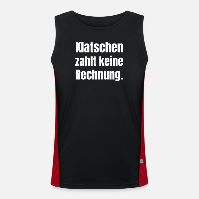 Clapping doesn't pay a bill - Men's Functional Contrast Tank Top  - black/red