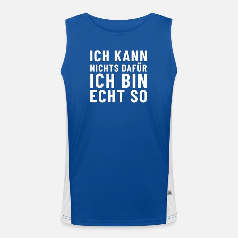Ich kann nichts dafür ich bin echt so Funktionelles Kontrast-Tank Top für Männer 