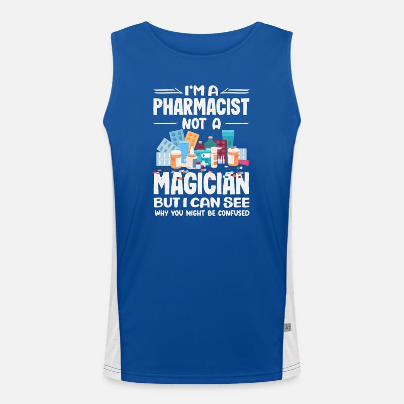 Pharmacist Pharmaceutical Technical Men's Functional Contrast Tank Top 