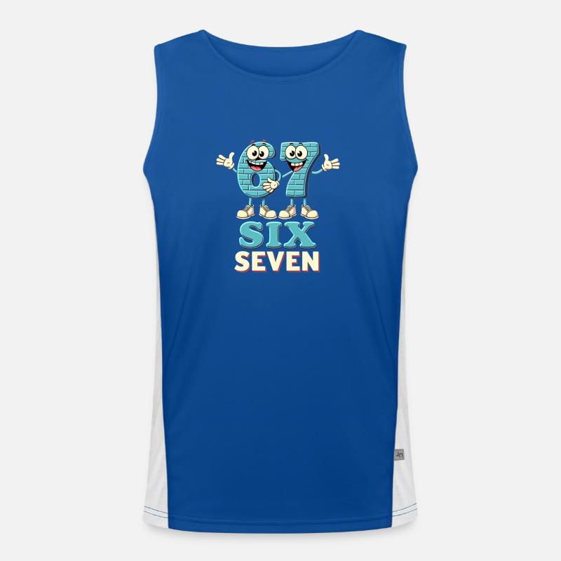 US Flag 67 Memes Six Seven Funktionelles Kontrast-Tank Top für Männer 