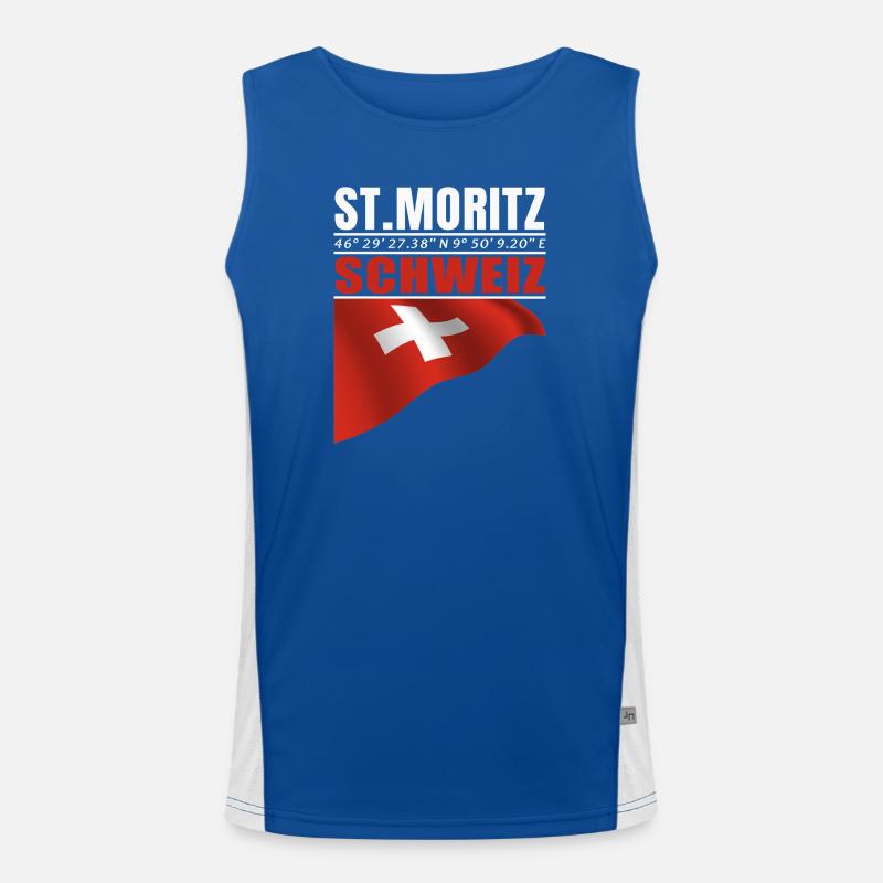 St. Moritz Funktionelles Kontrast-Tank Top für Männer 