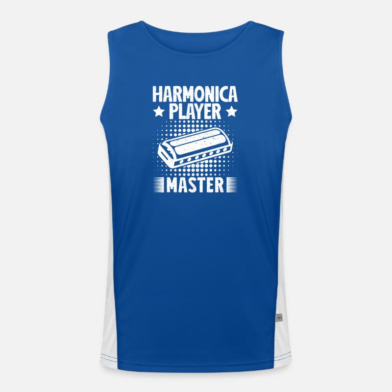 Harmonica Musican Player Master Harmonica Men's Functional Contrast Tank Top 