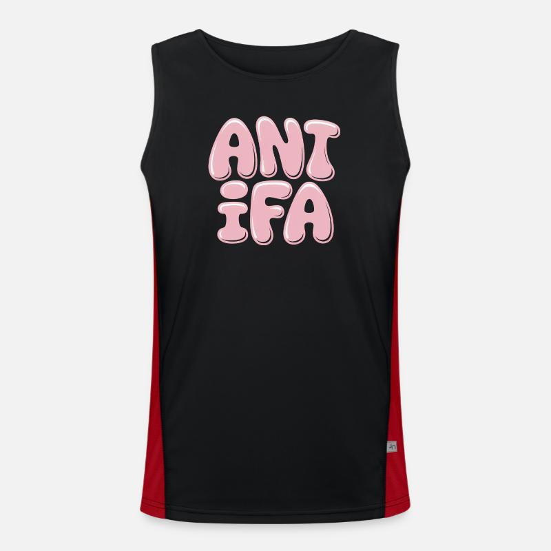 Antifa - Antifascist Merch Men's Functional Contrast Tank Top 
