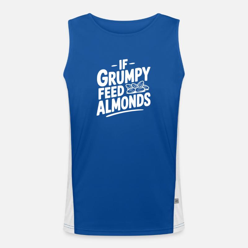 If Grumpy Feed Almonds Men's Functional Contrast Tank Top 