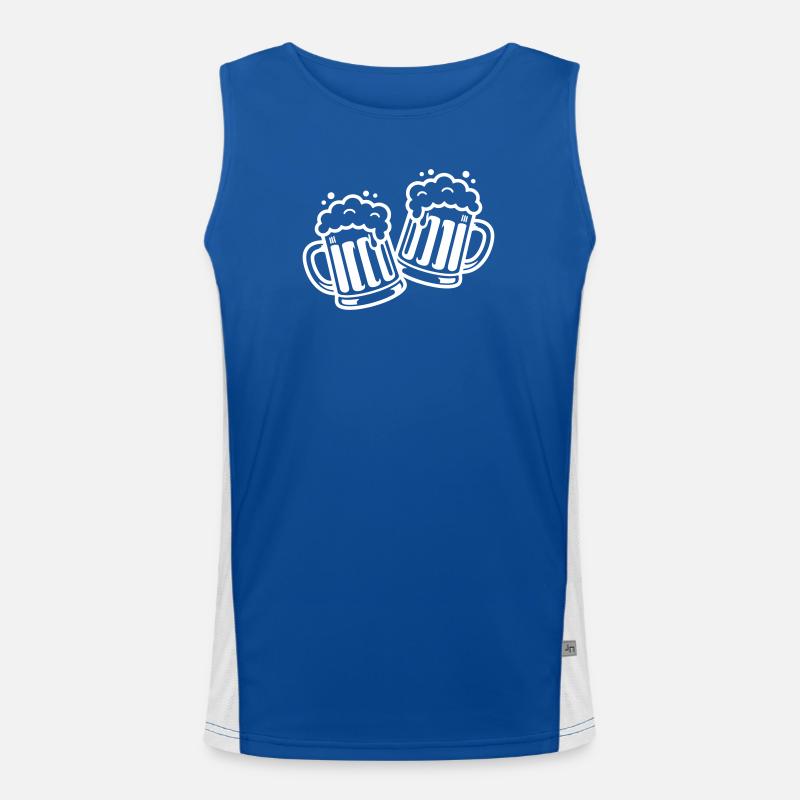 Bierkrug Prost Comic Bier Funktionelles Kontrast-Tank Top für Männer 
