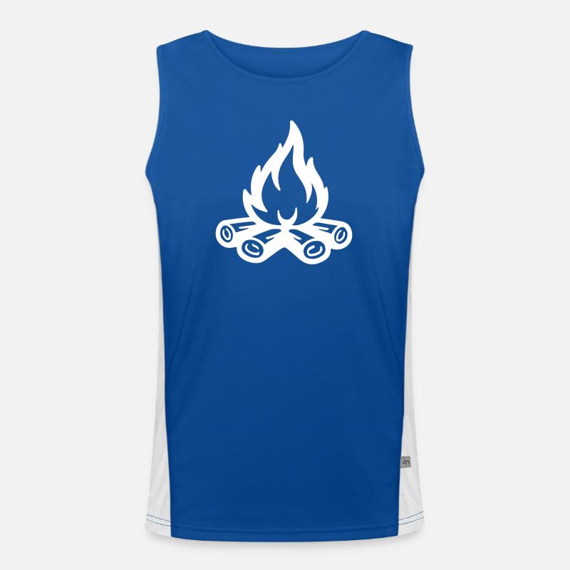 Flamme symbolique du feu de camp Débardeur respirant contrasté Homme 