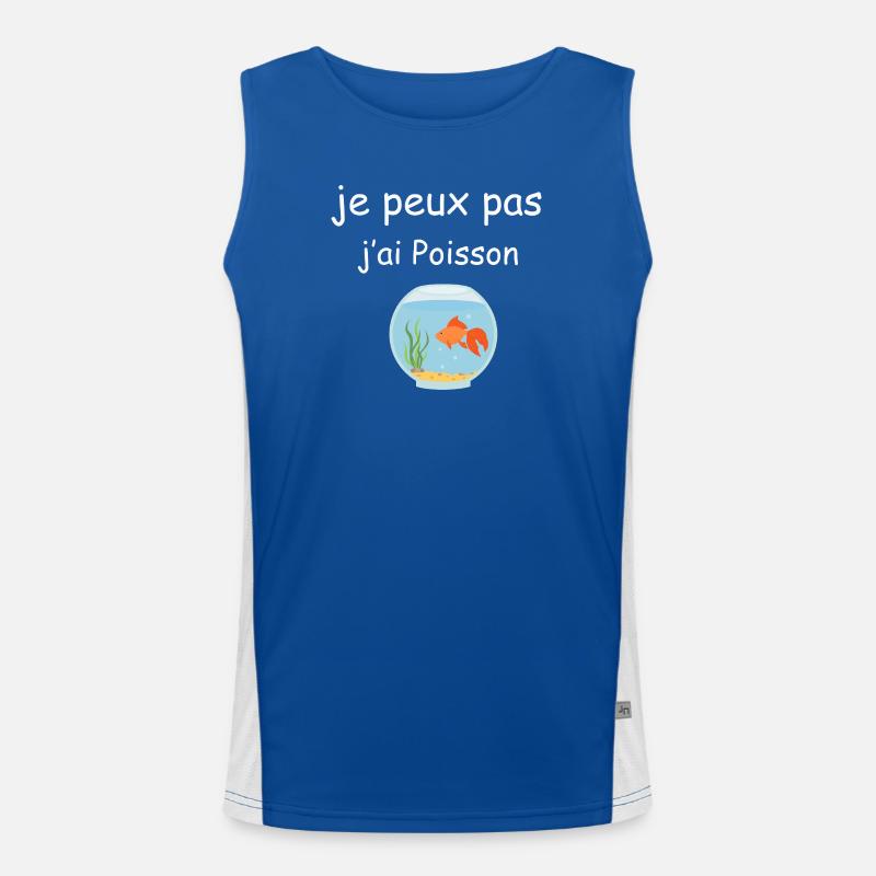 I can't I have fish Men's Functional Contrast Tank Top 