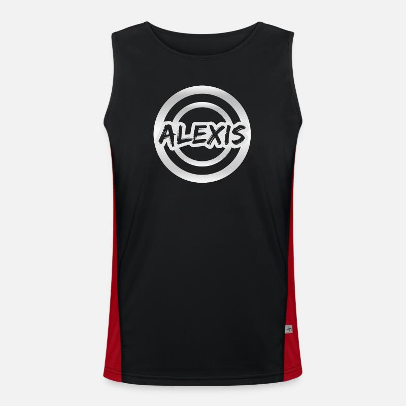 Gift for Alexis - Men's Functional Contrast Tank Top  - black/red