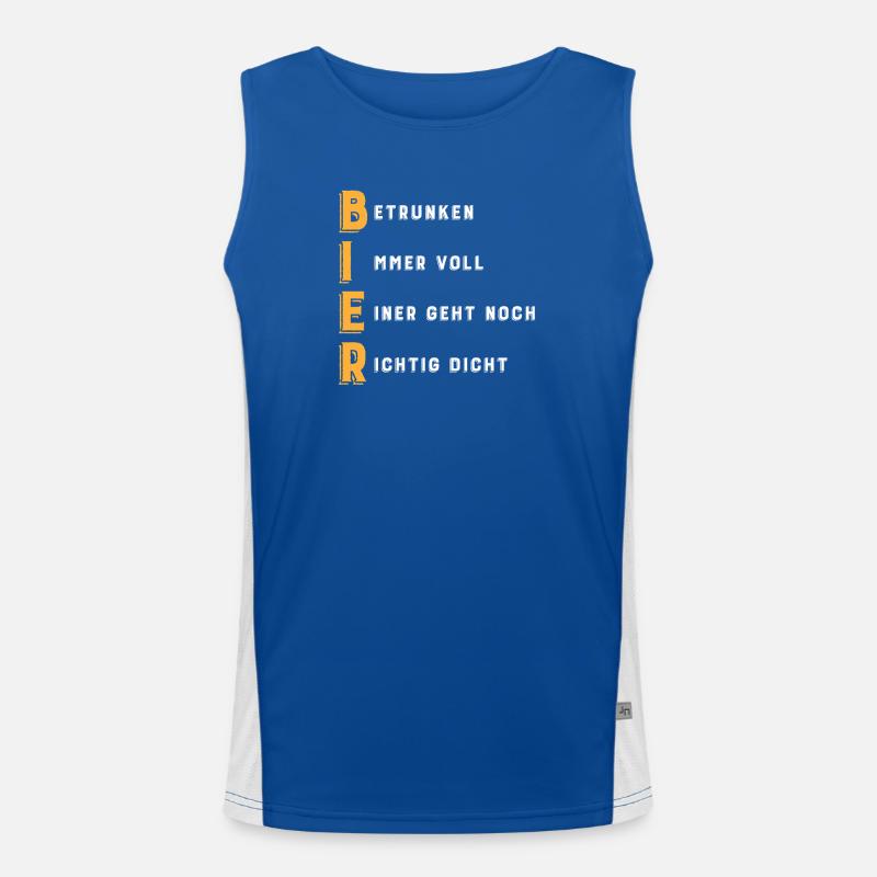 BIER Akronym Funktionelles Kontrast-Tank Top für Männer 