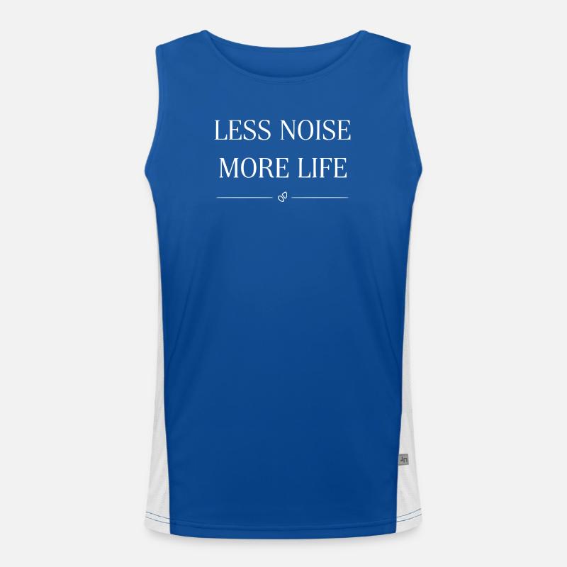Less noise, more life Statemant Men's Functional Contrast Tank Top 