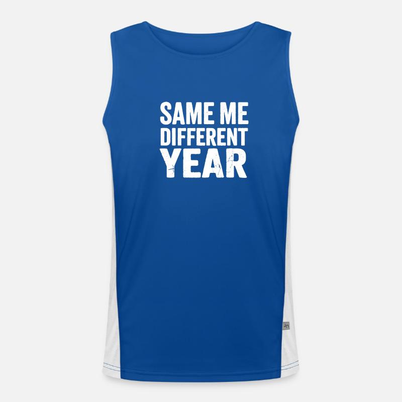 Dasselbe Ich – anderes Jahr Funktionelles Kontrast-Tank Top für Männer 