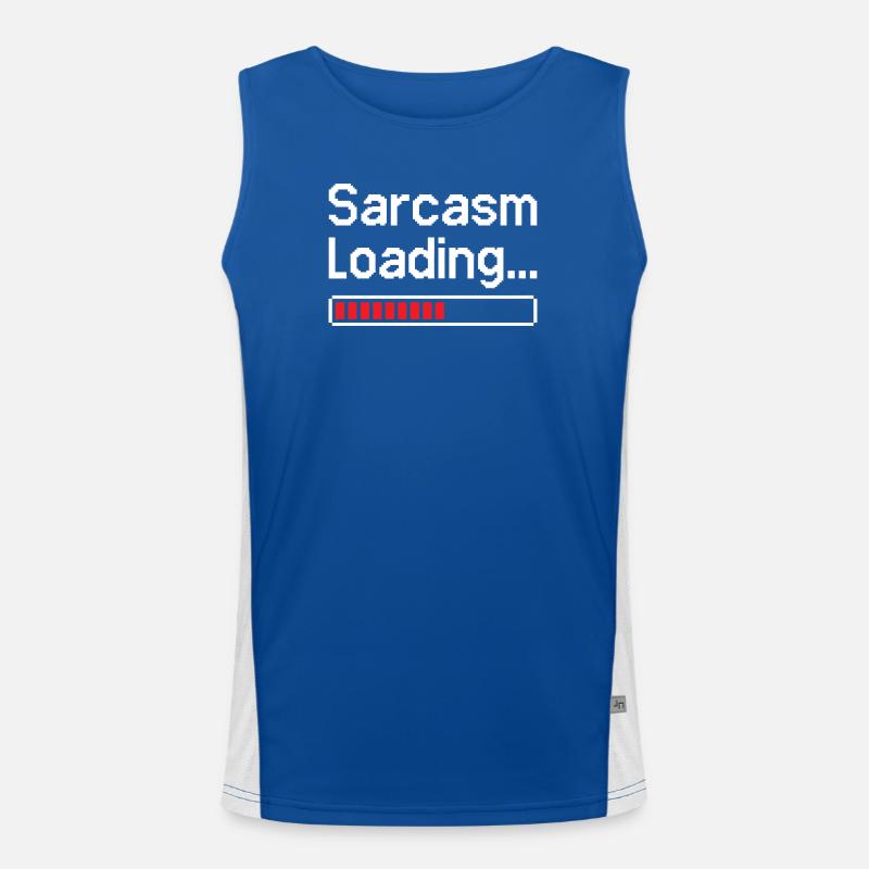 Sarcasm Loading Status Men's Functional Contrast Tank Top 