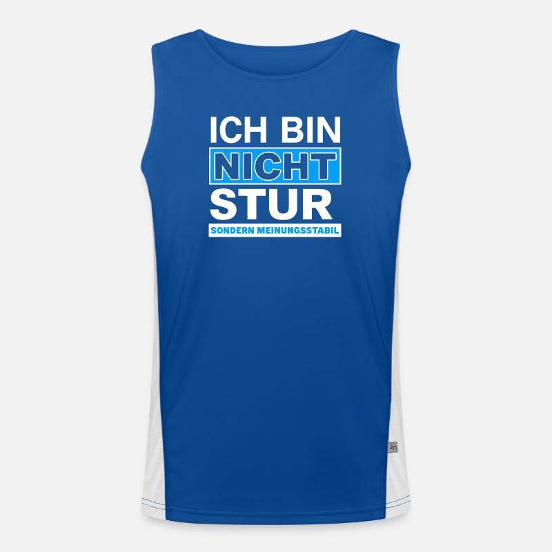 Ich bin nicht stur: Meinungsstabil Funktionelles Kontrast-Tank Top für Männer 
