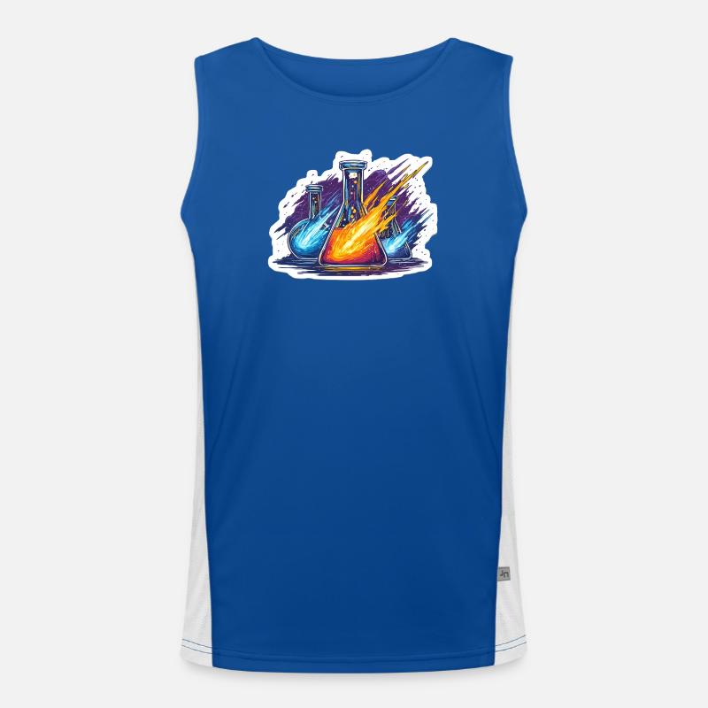 Labor-Geek-Quadrantiden-Meteorregen-Laborexperiment Funktionelles Kontrast-Tank Top für Männer 