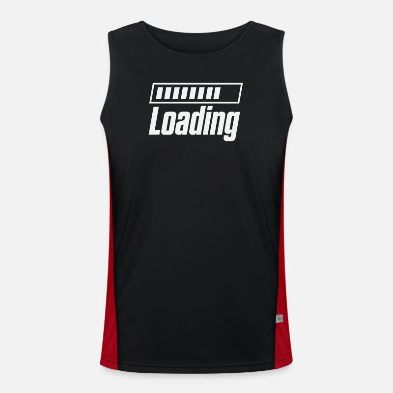 Loading Loading Bar - Men's Functional Contrast Tank Top  - black/red