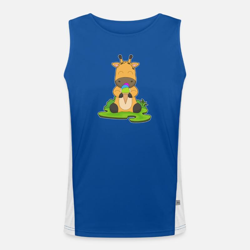 Giraffe Waffeleis Funktionelles Kontrast-Tank Top für Männer 