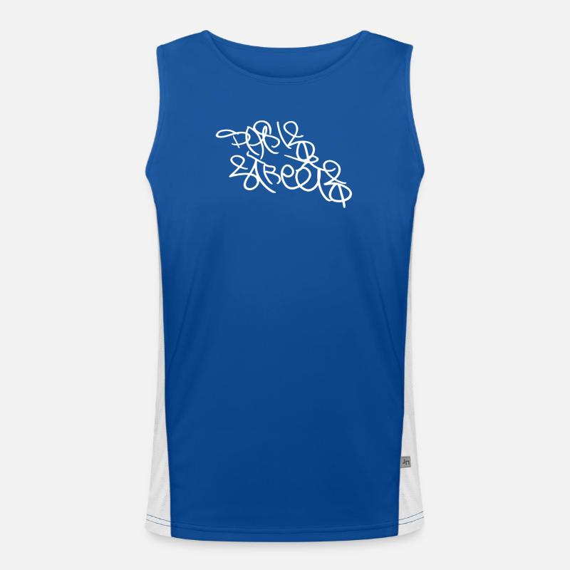 Das coolste Paris Souvenir: Pariser Strassen Tag Funktionelles Kontrast-Tank Top für Männer 