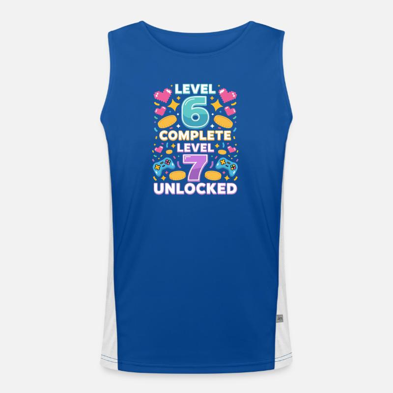 Level 6 Complete Level 7 Unlocked Men's Functional Contrast Tank Top 