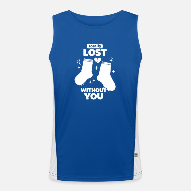 Totally Lost Ohne Dich Socken Funktionelles Kontrast-Tank Top für Männer 