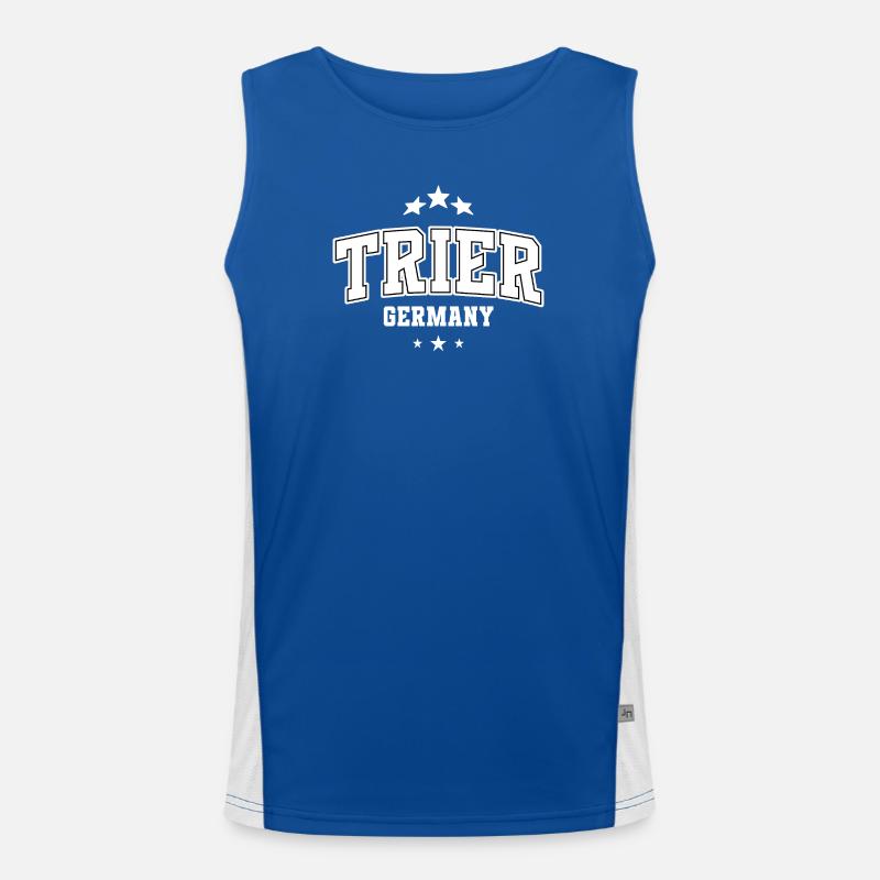 Trier Germany Emblem Men's Functional Contrast Tank Top 
