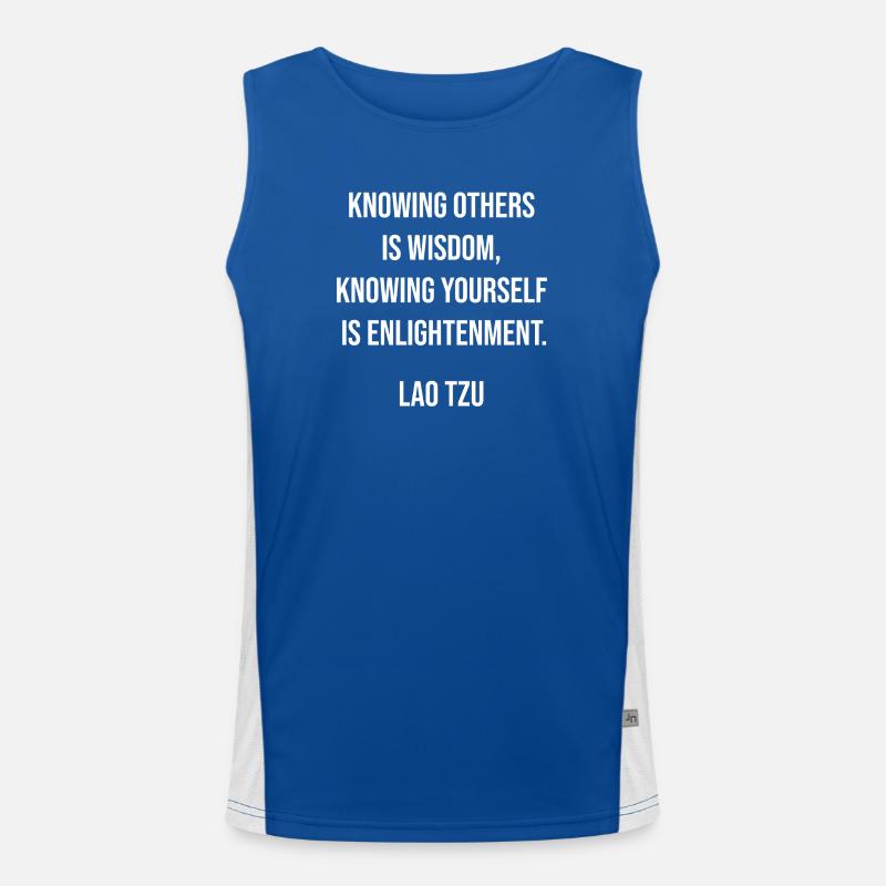 Lao Tzu-Einsicht: Andere kennen, sich selbst Funktionelles Kontrast-Tank Top für Männer 