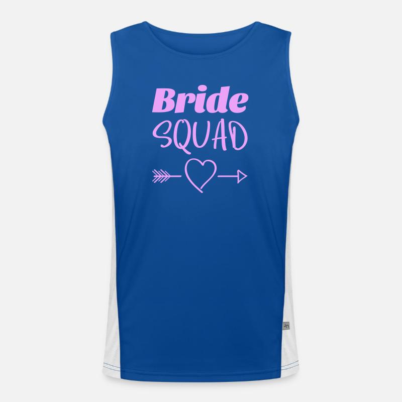 Bride Squad Herz Pfeile Design Funktionelles Kontrast-Tank Top für Männer 
