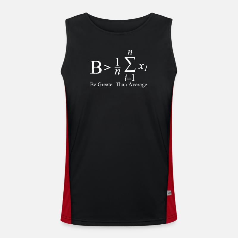 Be Greater Than Average - Men's Functional Contrast Tank Top - black/red
