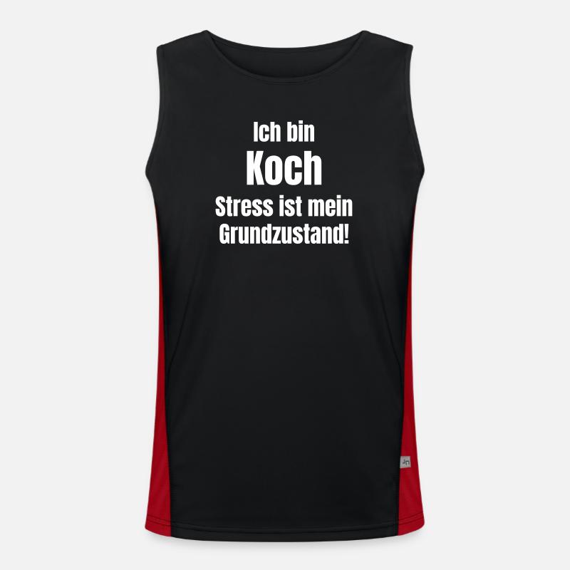 Chef Stress Basic Condition - Men's Functional Contrast Tank Top  - black/red