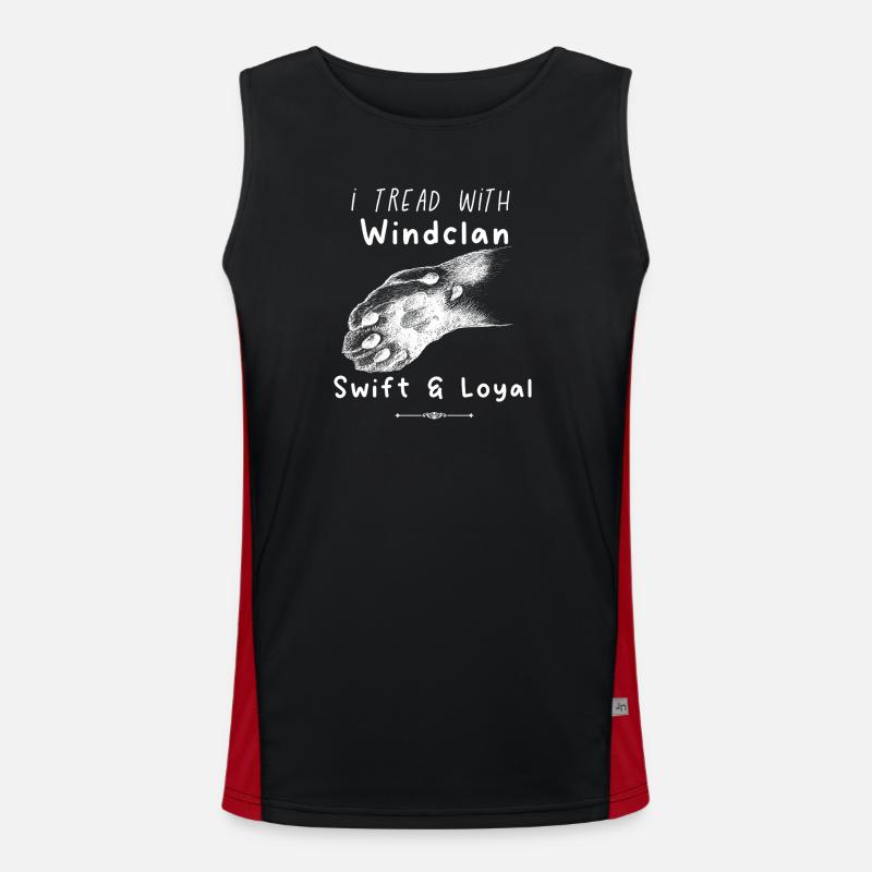 Warrior Cats -windclan Dreams - Men's Functional Contrast Tank Top - black/red
