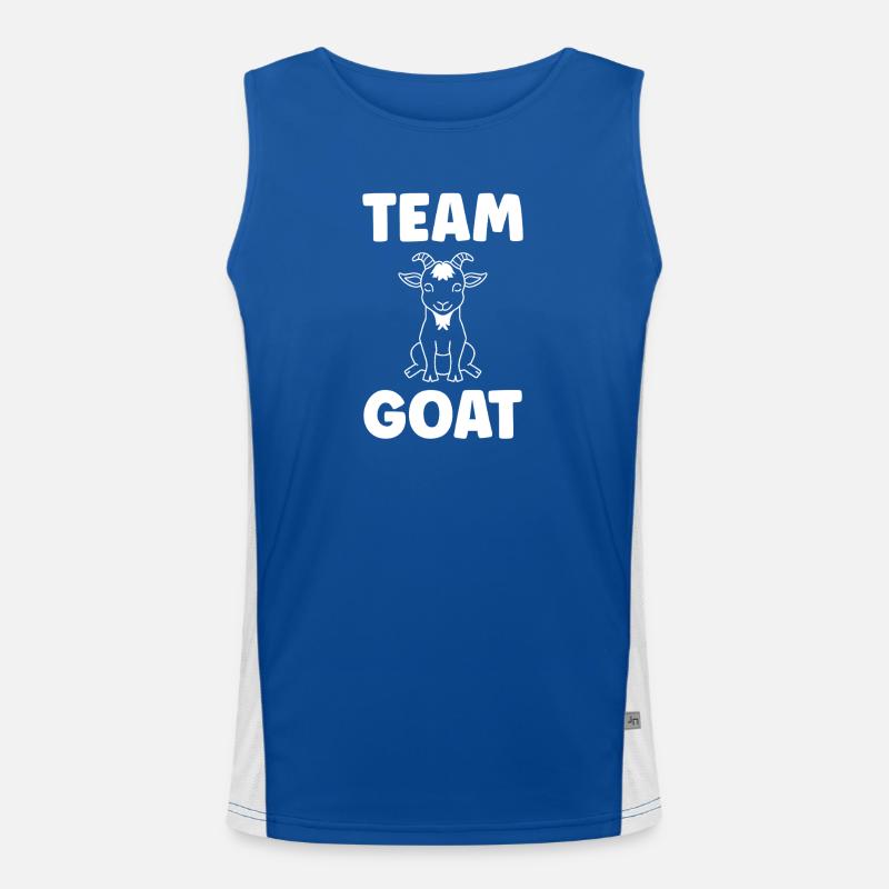 Team GOAT Chèvre Logo Débardeur respirant contrasté Homme 