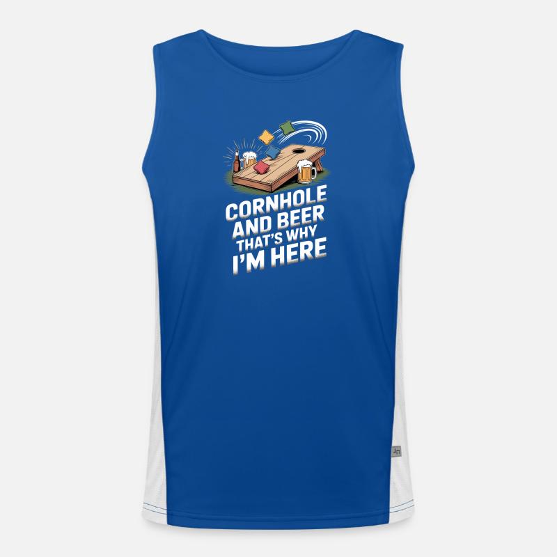 Cornhole et bière Débardeur respirant contrasté Homme 