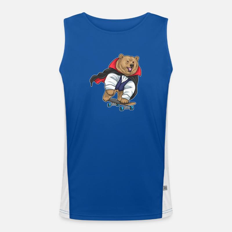 Bär Halloween Vampir Funktionelles Kontrast-Tank Top für Männer 
