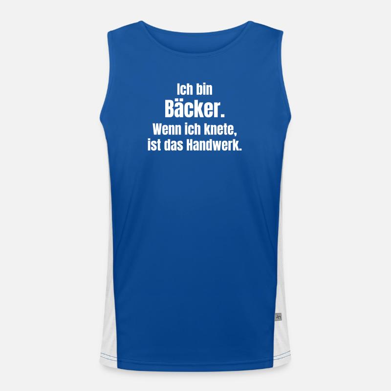 Bäcker: Knettechnik als Handwerk Funktionelles Kontrast-Tank Top für Männer 