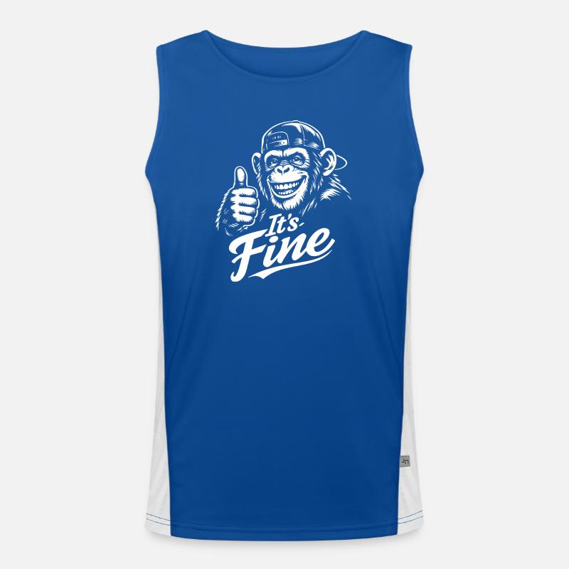Happy Monkey Thumbs Up Funktionelles Kontrast-Tank Top für Männer 