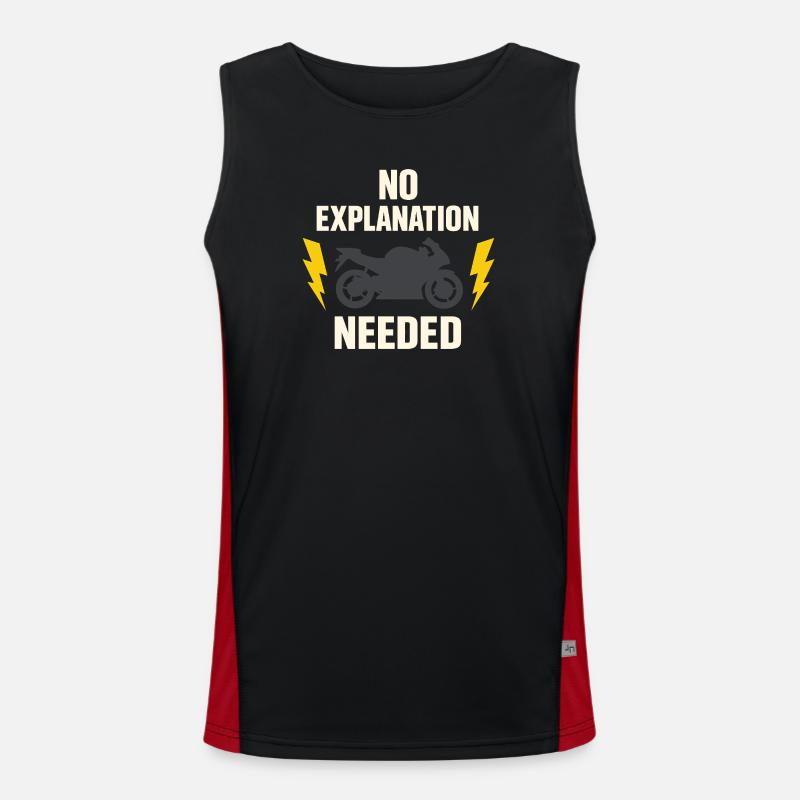 Why we ride motorcycles, - Men's Functional Contrast Tank Top  - black/red