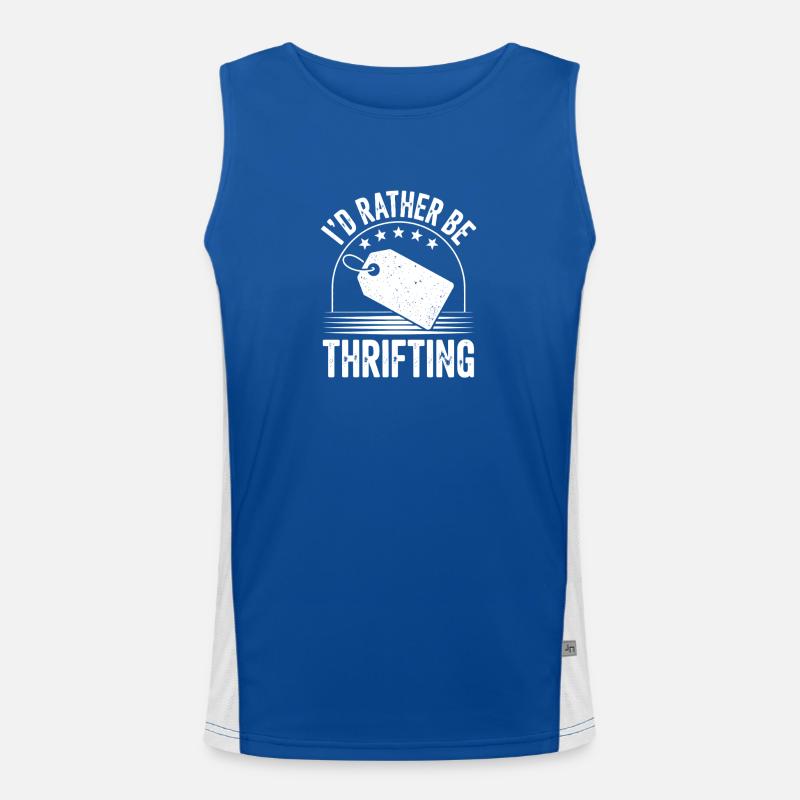 Ich würde lieber im Secondhand-Geschäft sein Funktionelles Kontrast-Tank Top für Männer 