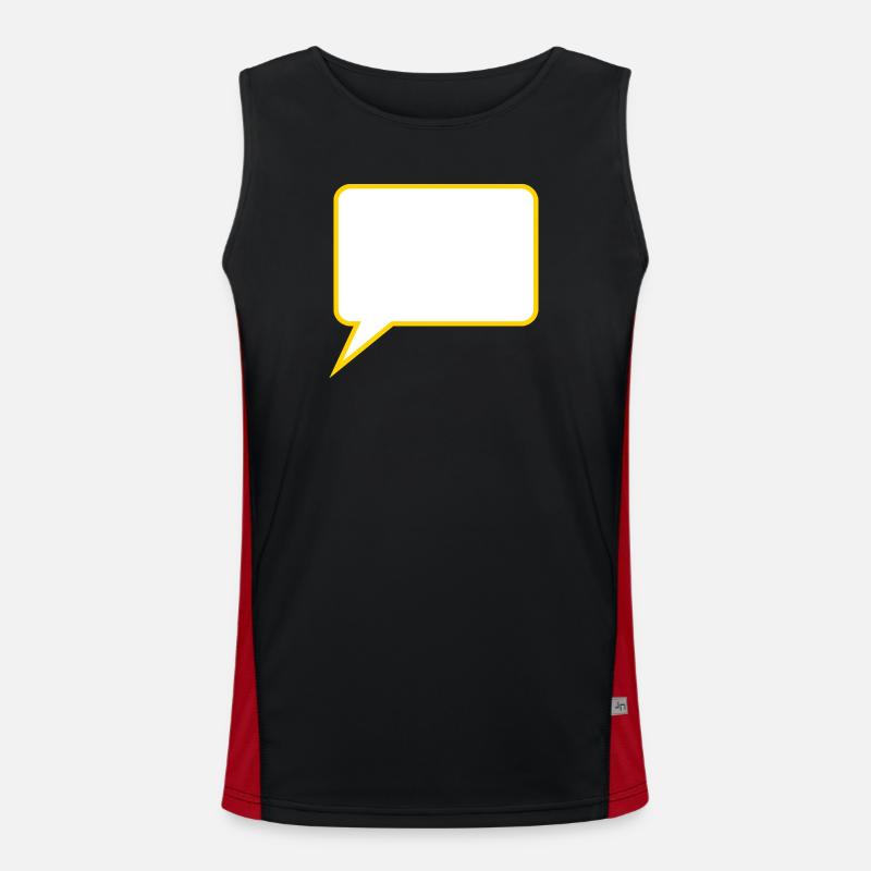 Personalize your own speech bubble comic Men's Functional Contrast Tank Top 