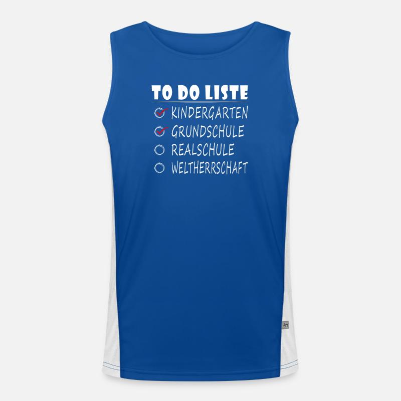 Realschule Funktionelles Kontrast-Tank Top für Männer 