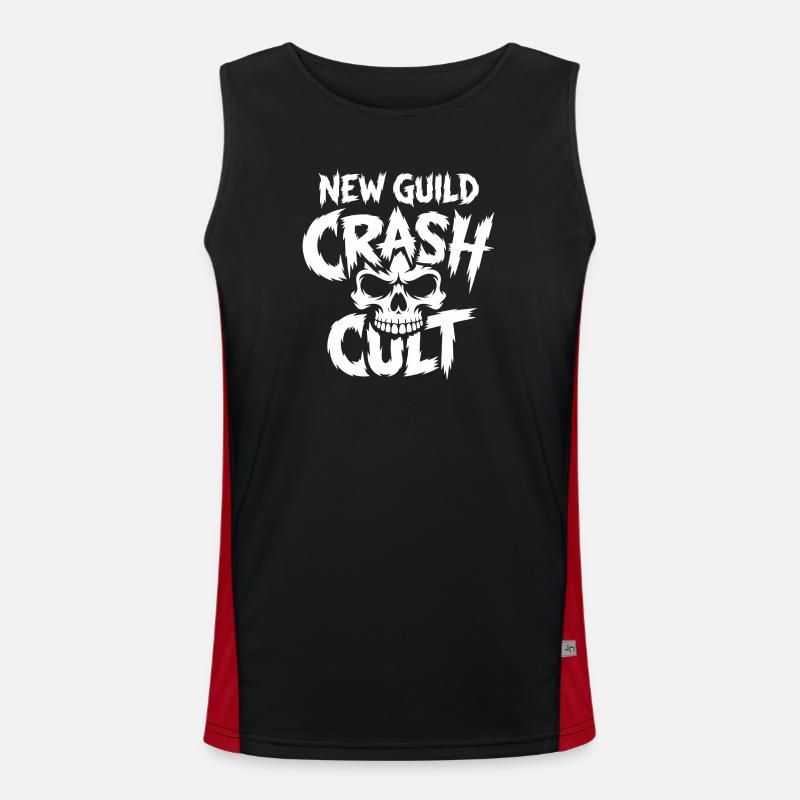 New Guild Crash Cut Skull - Men's Functional Contrast Tank Top - black/red