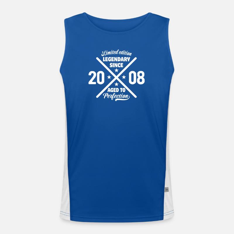 Limited Edition 2008 | Geburtstag Geschenk Funktionelles Kontrast-Tank Top für Männer 