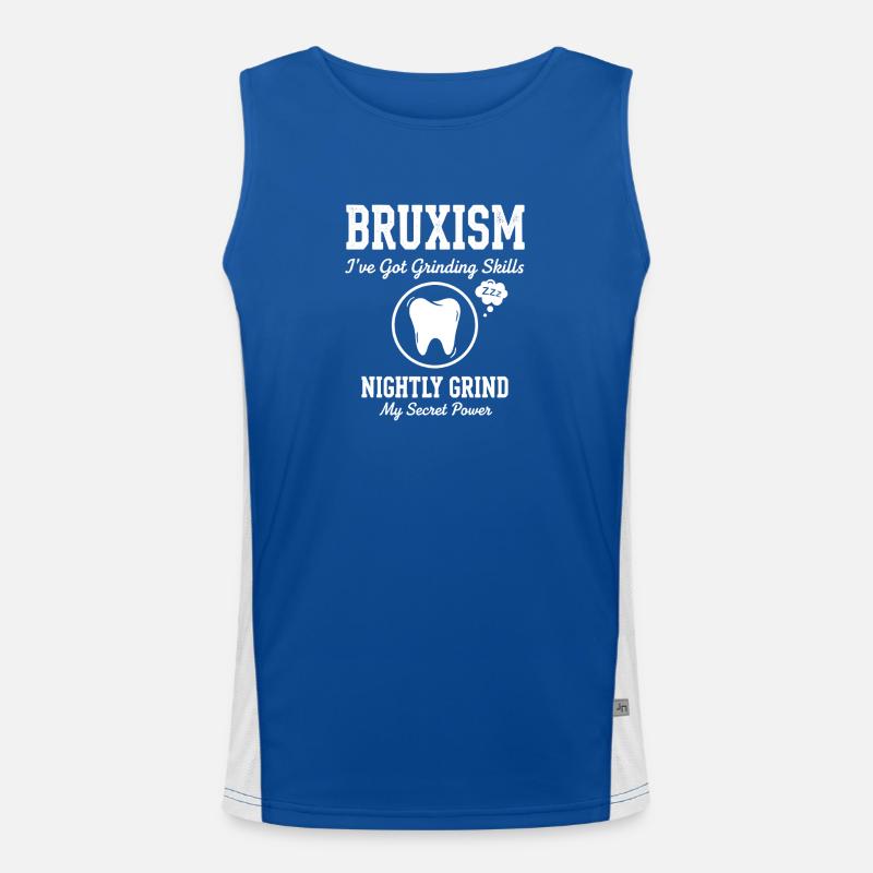 Bruxism Nightly Grind Superpower Teeth Grinding Men's Functional Contrast Tank Top 