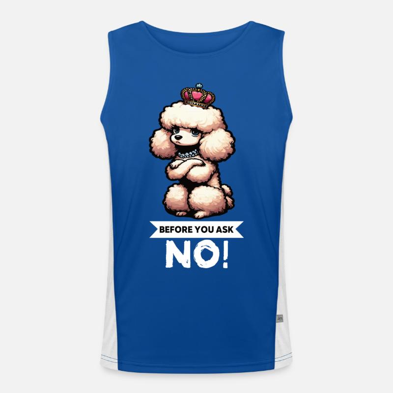 Avant de demander Caniche Caniche Propriétaire de Caniche Caniche Débardeur respirant contrasté Homme 