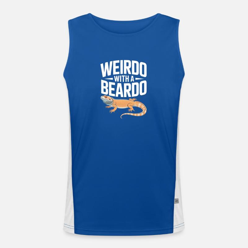 Weirdo mit Bartkind Funktionelles Kontrast-Tank Top für Männer 