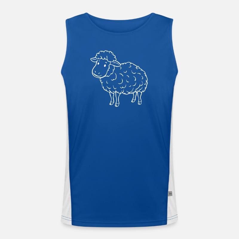 Sheep Sheep Lamb Men's Functional Contrast Tank Top 