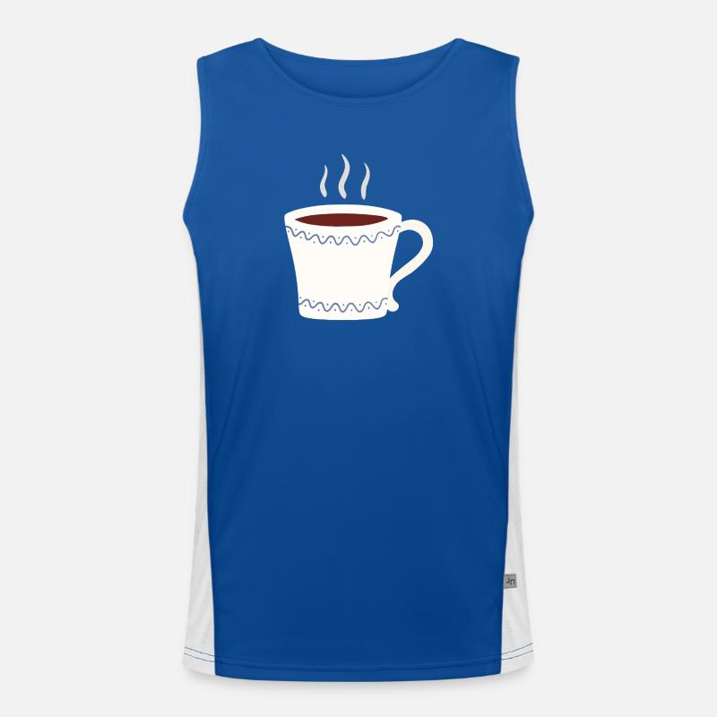 Dampfender Becher mit blauem Wave-Verschluss Funktionelles Kontrast-Tank Top für Männer 