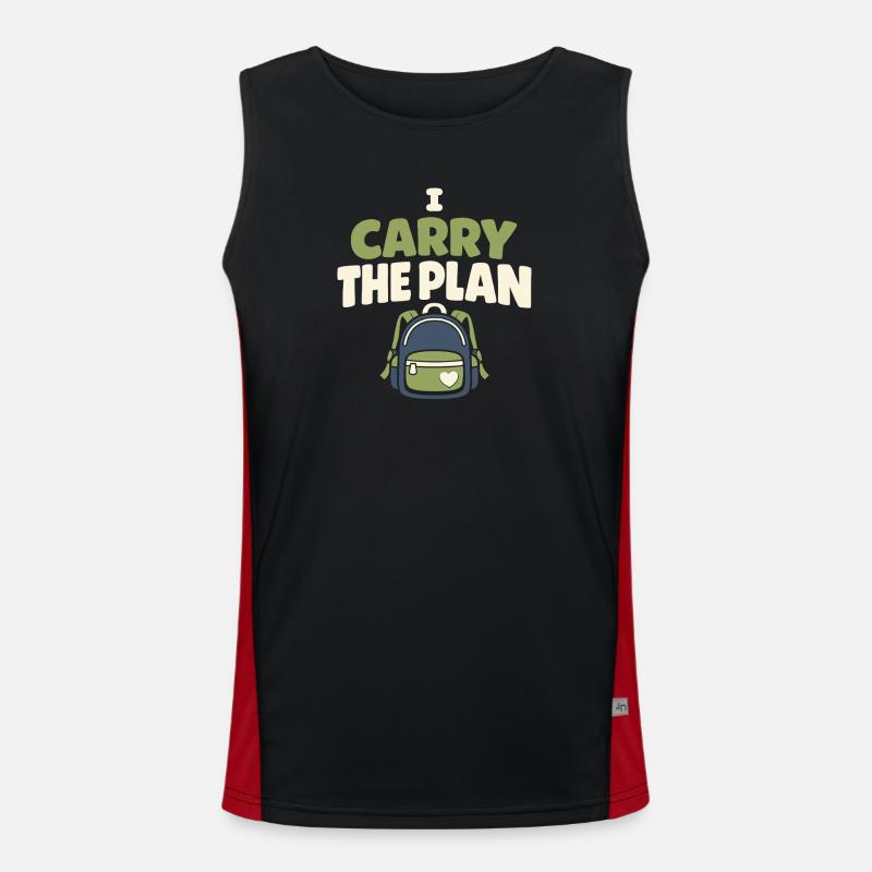 Family Provision Emergency Planner Prepper - Men's Functional Contrast Tank Top - black/red