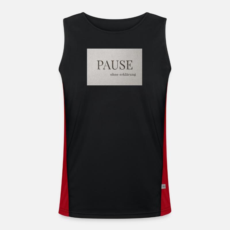 Pause – without explanation Men's Functional Contrast Tank Top 