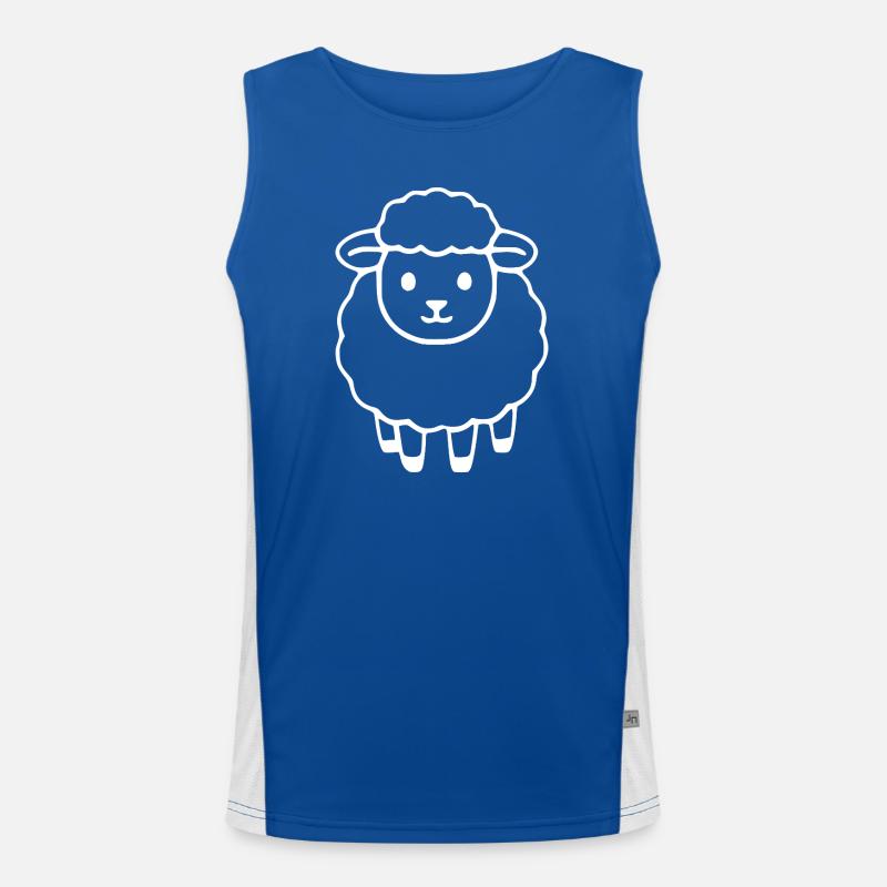 Schaf Schäfchen Lamm Funktionelles Kontrast-Tank Top für Männer 
