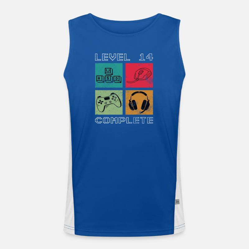 Level 14 completed Men's Functional Contrast Tank Top 